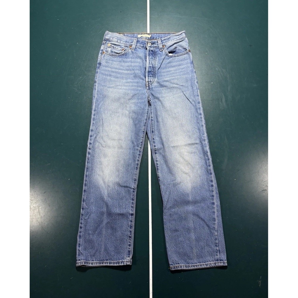 Levi's Premium Ribcage Straight Leg Jeans Womens 28 High Rise Big E Button Fly